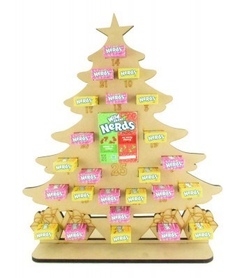 6mm Nerds Candy Sweets Holder Advent Calendar - Christmas Tree